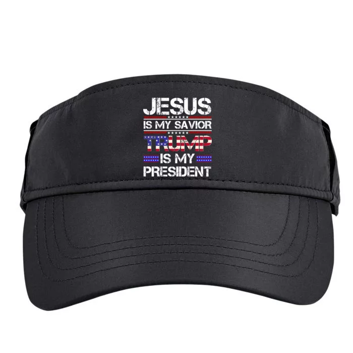 Jesus Is My Savior Trump Is My President Christian Adult Drive Performance Visor