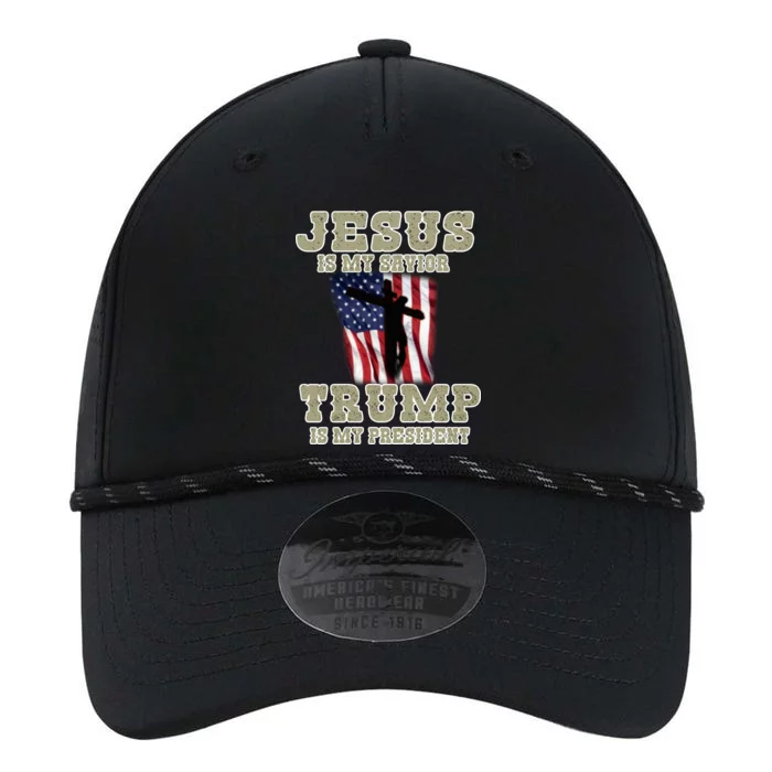 Jesus Is My Savior Trump Is My President Patriotic Flag Performance The Dyno Cap