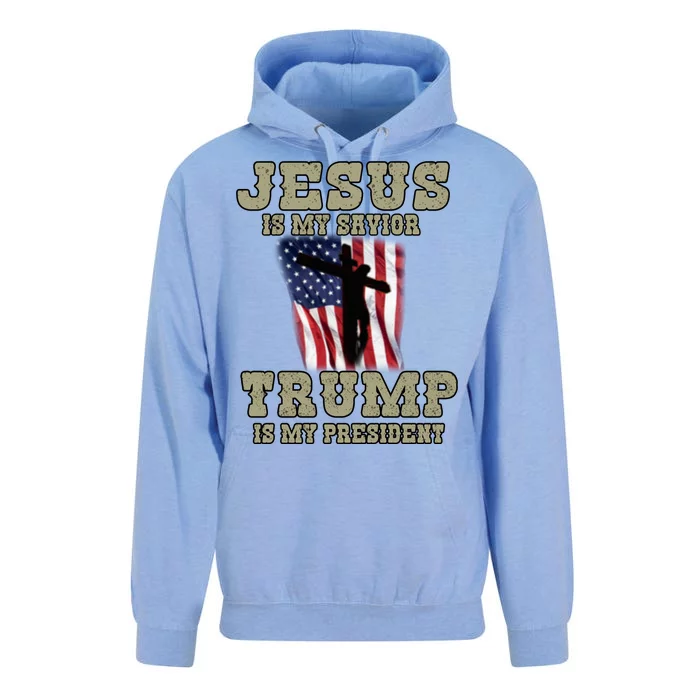 Jesus Is My Savior Trump Is My President Patriotic Flag Unisex Surf Hoodie