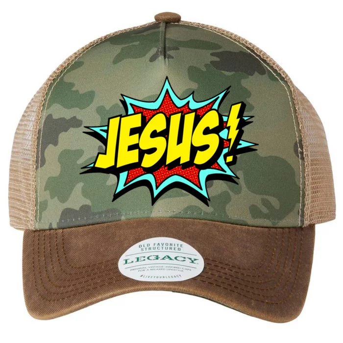 Jesus Is My Superhero Legacy Tie Dye Trucker Hat