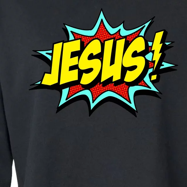 Jesus Is My Superhero Cropped Pullover Crew