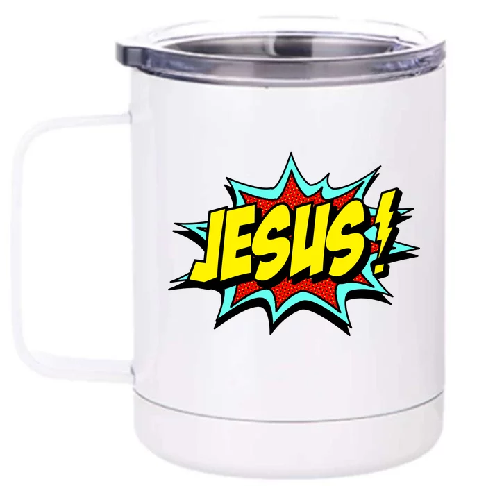 Jesus Is My Superhero Front & Back 12oz Stainless Steel Tumbler Cup