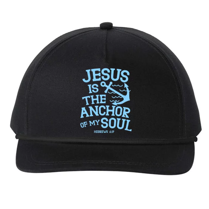 Jesus Is The Anchor Of My Soul Hebrews 6:19 Snapback Five-Panel Rope Hat