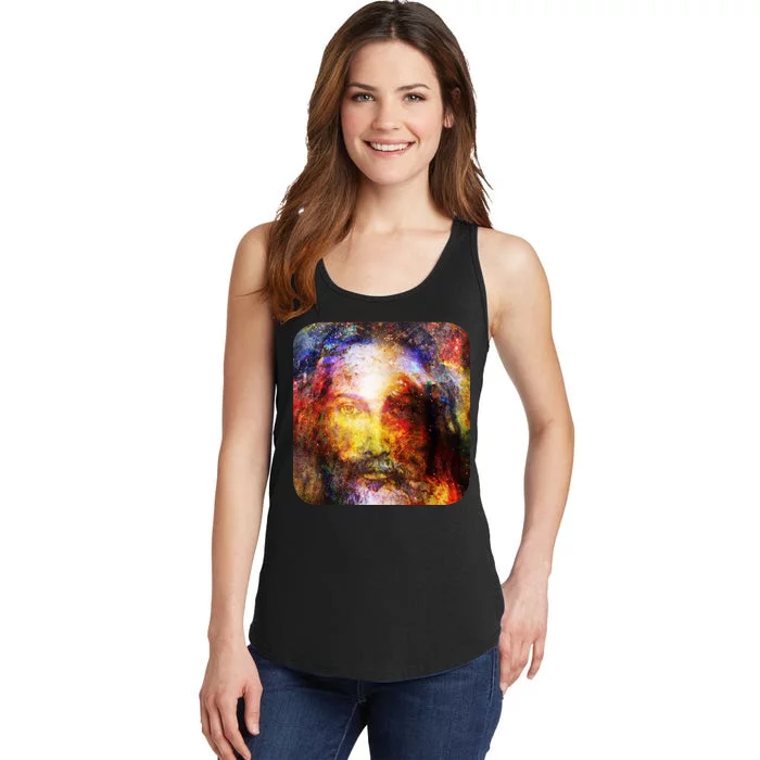 Jesus is the Galaxy Christian Painting Ladies Essential Tank