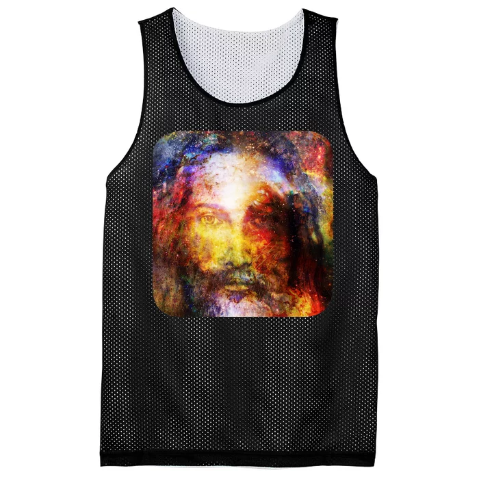 Jesus is the Galaxy Christian Painting Mesh Reversible Basketball Jersey Tank