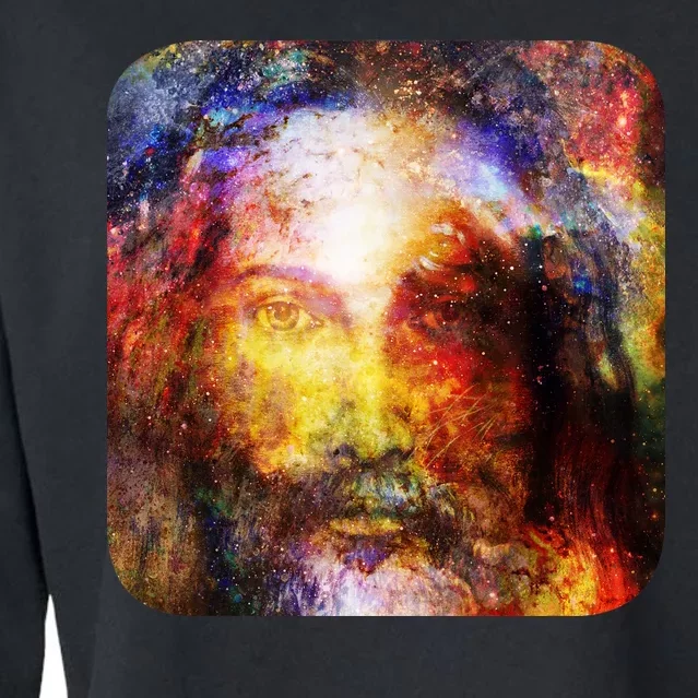 Jesus is the Galaxy Christian Painting Cropped Pullover Crew