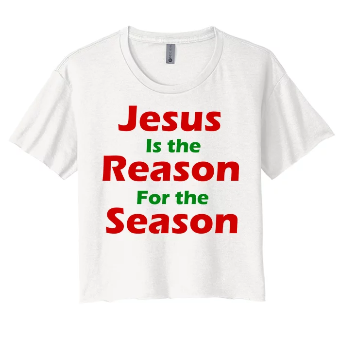 Jesus Is the Reason for Season Women's Crop Top Tee