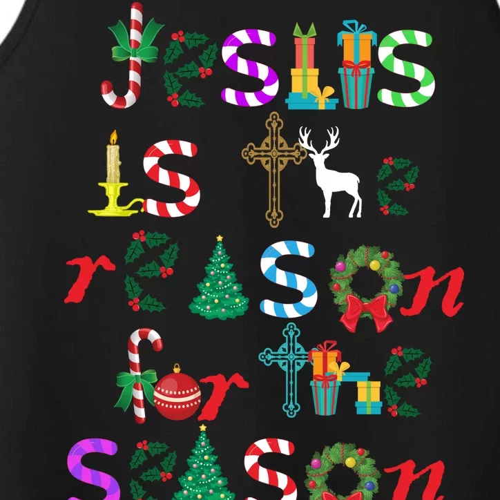 Jesus Is The Reason For The Season Christmas Performance Tank