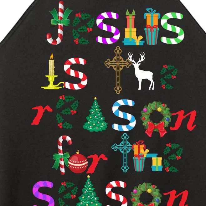 Jesus Is The Reason For The Season Christmas Women’s Perfect Tri Rocker Tank