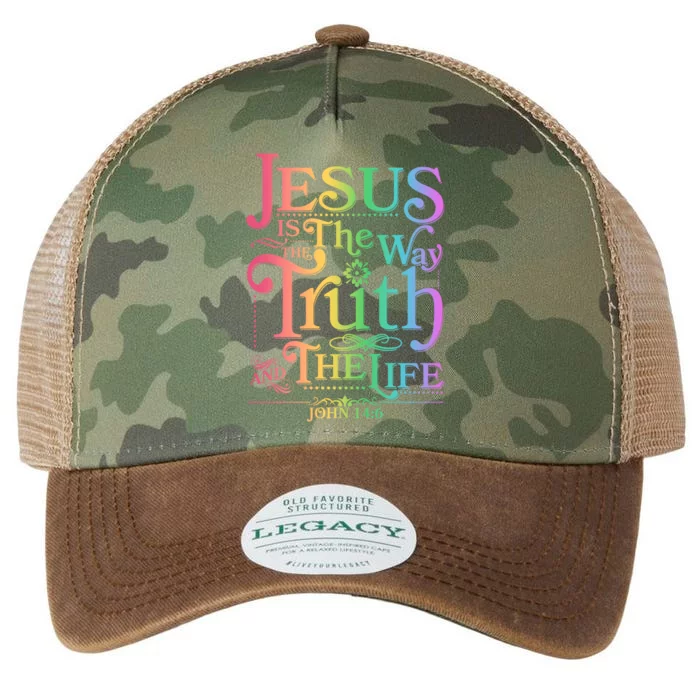 Jesus is the way the Truth and the Life John 14:6 Legacy Tie Dye Trucker Hat