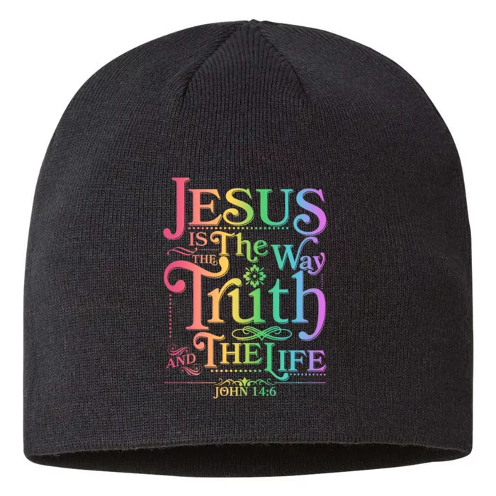 Jesus is the way the Truth and the Life John 14:6 8 1/2in Sustainable Knit Beanie