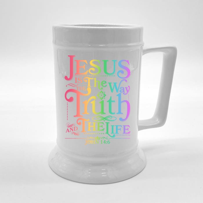 Jesus is the way the Truth and the Life John 14:6 Front & Back Beer Stein