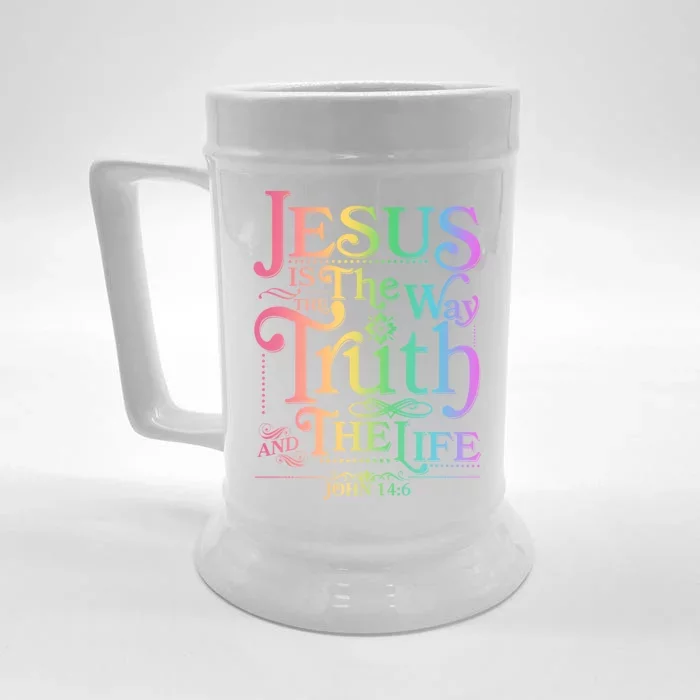 Jesus is the way the Truth and the Life John 14:6 Front & Back Beer Stein