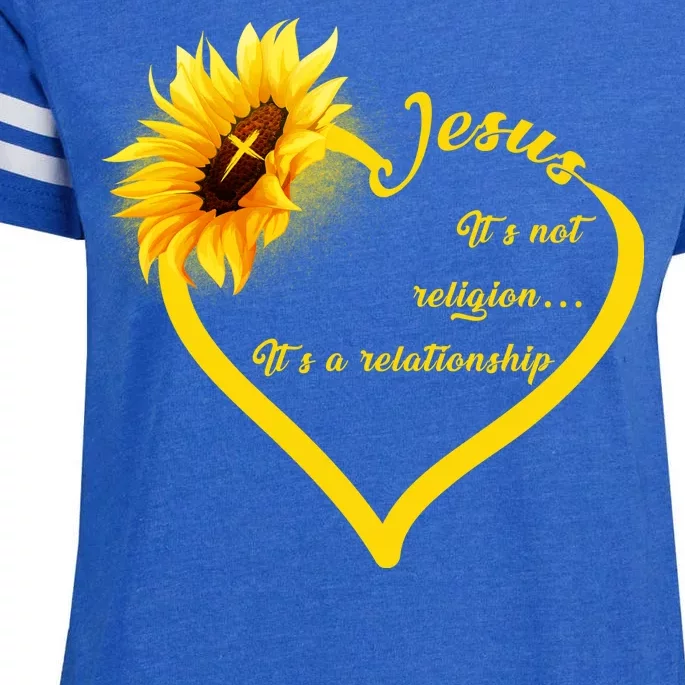 Jesus It's A Relationship Enza Ladies Jersey Football T-Shirt