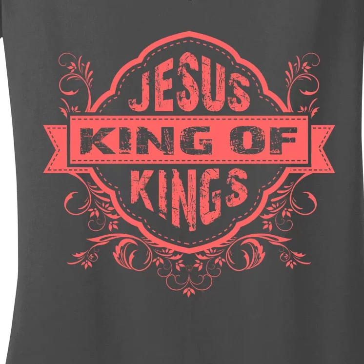 Jesus King of Kings Women's V-Neck T-Shirt