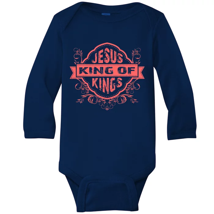 Jesus King of Kings Baby Long Sleeve Bodysuit