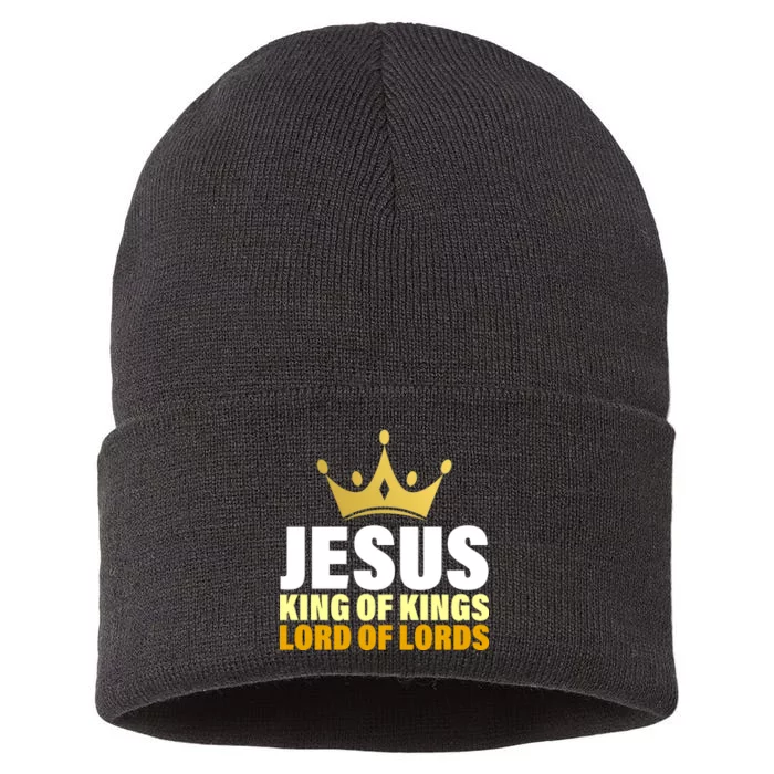 Jesus King Of Kings Lords Of Lords Sustainable Knit Beanie