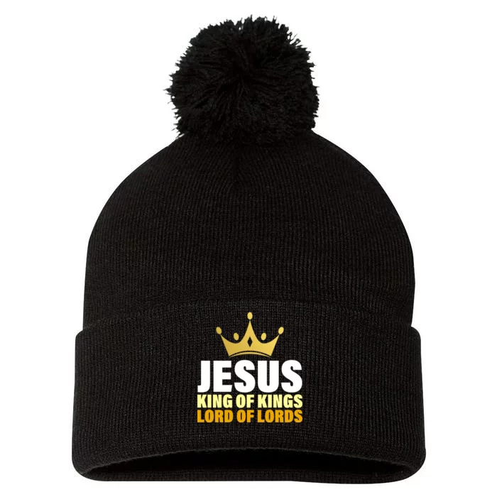 Jesus King Of Kings Lords Of Lords Pom Pom 12in Knit Beanie