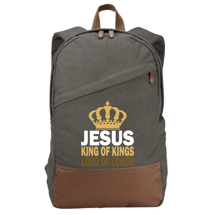 Jesus Lord Of Lords King Of Kings Cotton Canvas Backpack