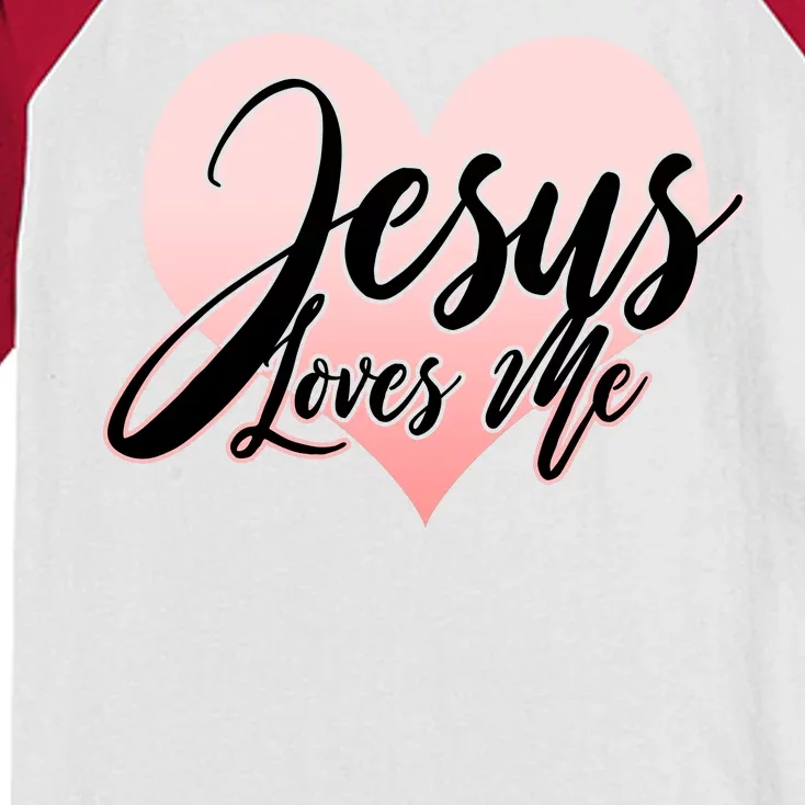 Jesus Love Me Kids Colorblock Raglan Jersey