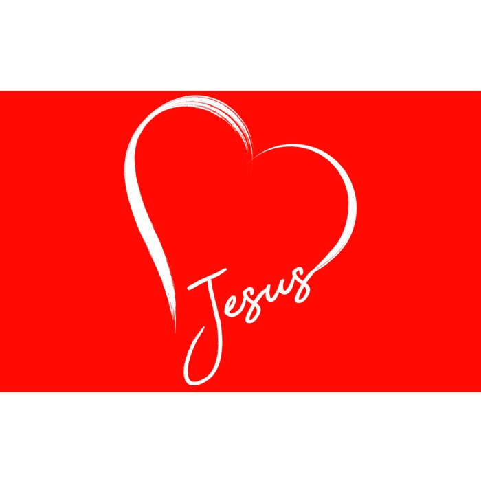 Jesus Love Simple Faith Heart Bumper Sticker