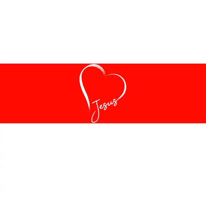 Jesus Love Simple Faith Heart Bumper Sticker