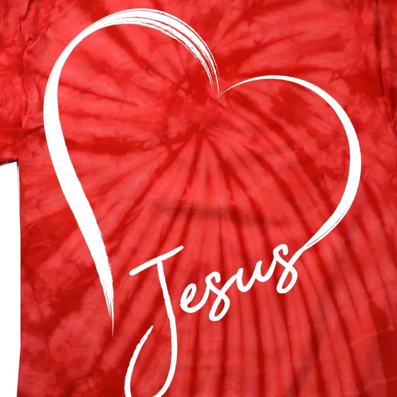 Jesus Love Simple Faith Heart Tie-Dye T-Shirt