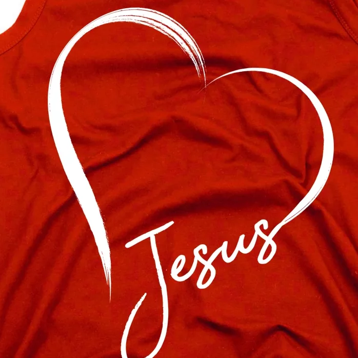 Jesus Love Simple Faith Heart Tank Top