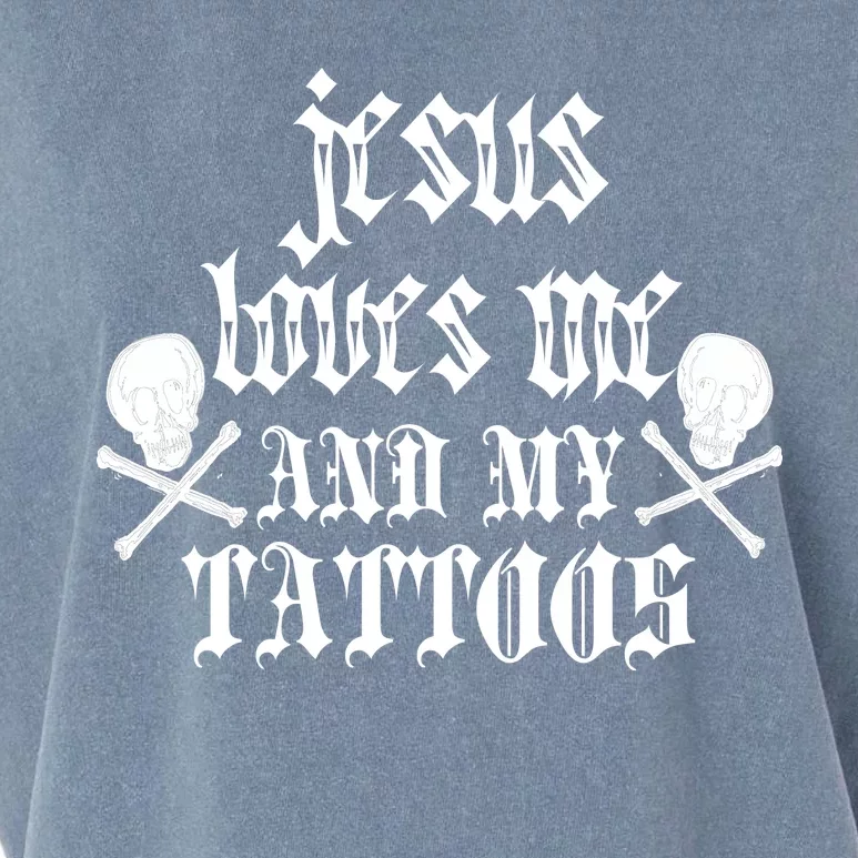 Jesus Loves Me and My Tattoos Garment-Dyed Women's Muscle Tee