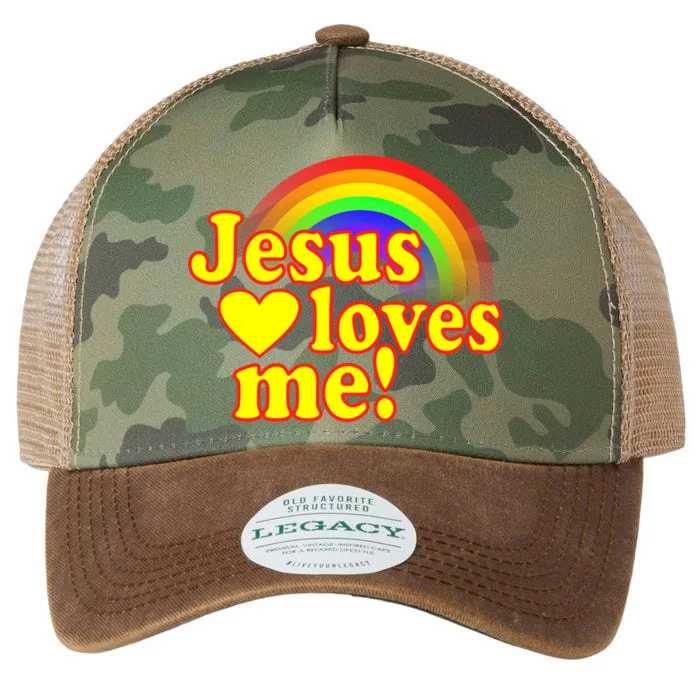 Jesus Loves Me Cool Rainbow Legacy Tie Dye Trucker Hat