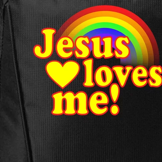 Jesus Loves Me Cool Rainbow City Backpack