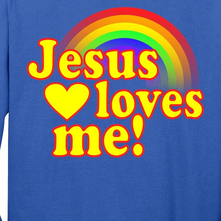 Jesus Loves Me Cool Rainbow Long Sleeve Shirt