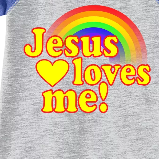 Jesus Loves Me Cool Rainbow Infant Baby Jersey Bodysuit