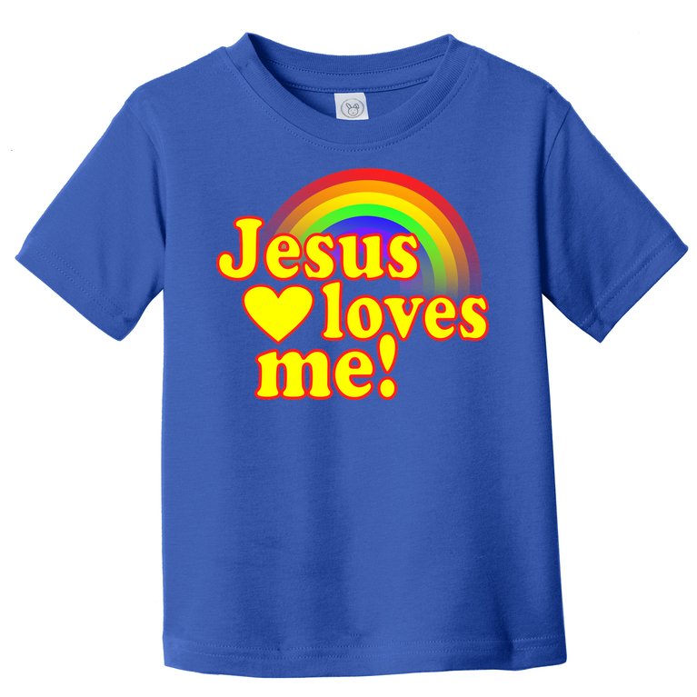 Jesus Loves Me Cool Rainbow Toddler T-Shirt