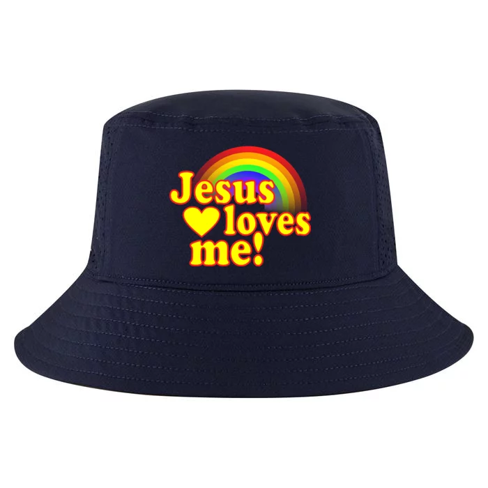 Jesus Loves Me Cool Rainbow Cool Comfort Performance Bucket Hat