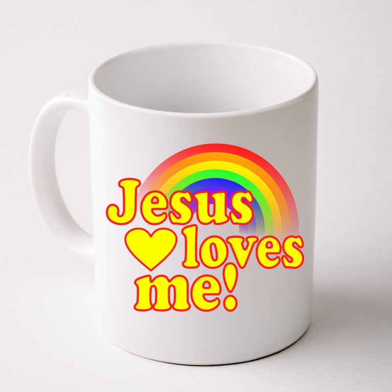 Jesus Loves Me Cool Rainbow Coffee Mug