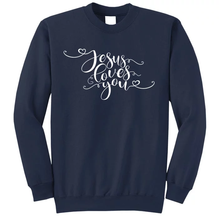 Jesus Loves You Cursive Style Sweatshirt