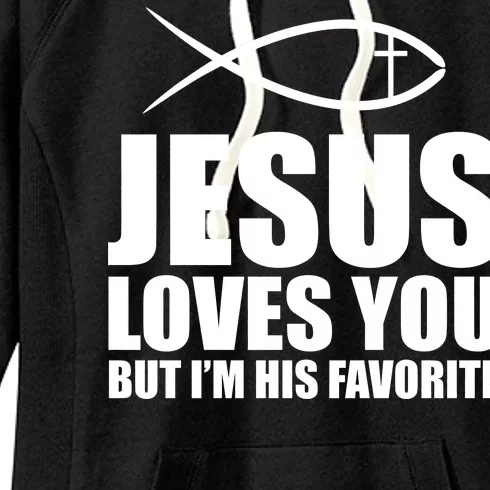 Jesus Loves You Funny Christain Women's Fleece Hoodie