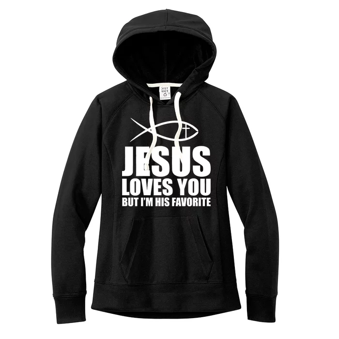 Jesus Loves You Funny Christain Women's Fleece Hoodie