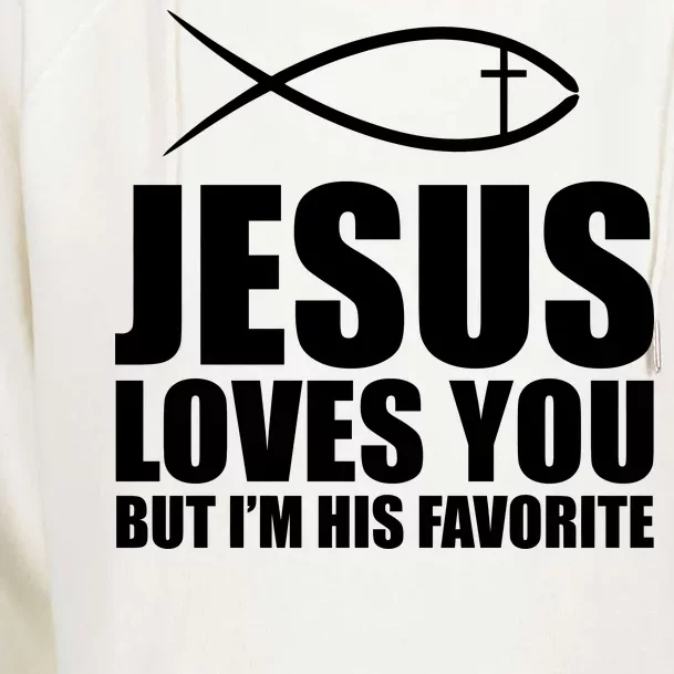 Jesus Loves You Funny Christain Womens Funnel Neck Pullover Hood