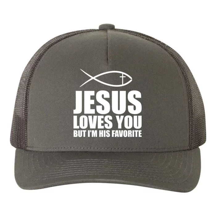 Jesus Loves You Funny Christain Yupoong Adult 5-Panel Trucker Hat