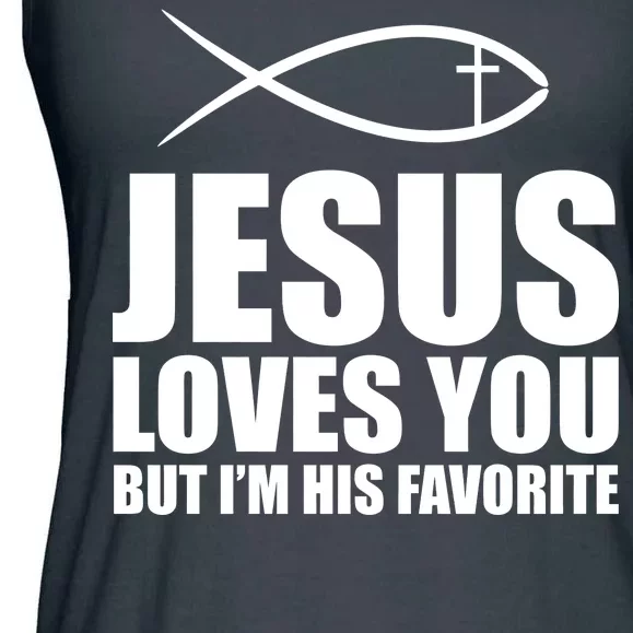 Jesus Loves You Funny Christain Ladies Essential Flowy Tank