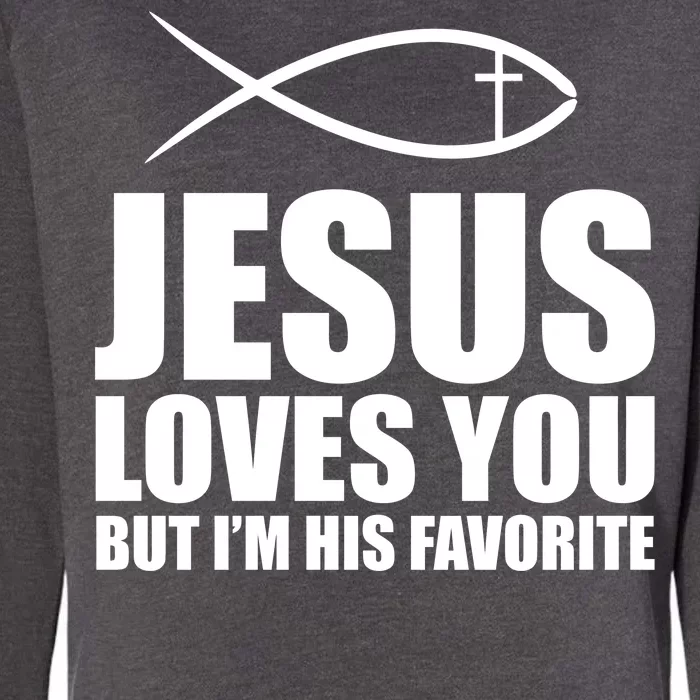 Jesus Loves You Funny Christain Womens California Wash Sweatshirt