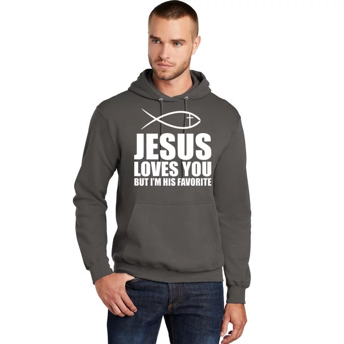 Jesus Loves You Funny Christain Tall Hoodie