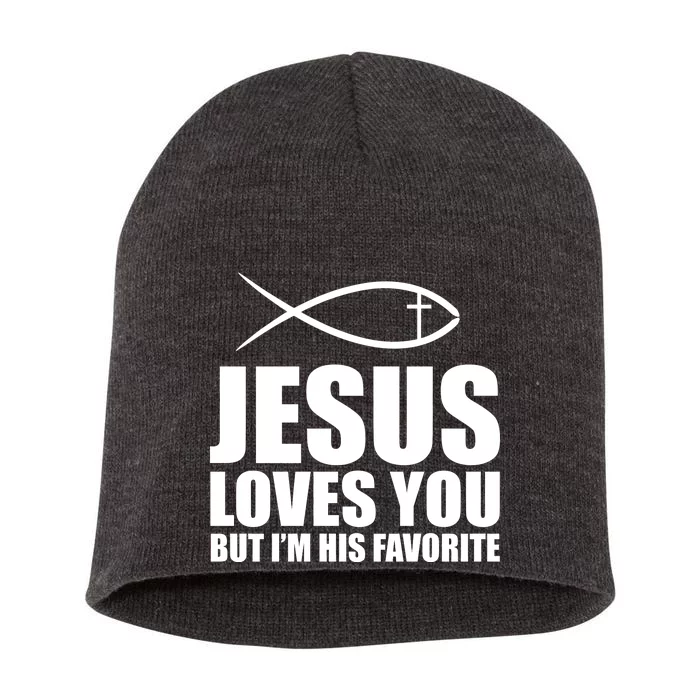 Jesus Loves You Funny Christain Short Acrylic Beanie