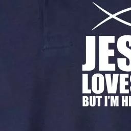 Jesus Loves You Funny Christain Softstyle Adult Sport Polo