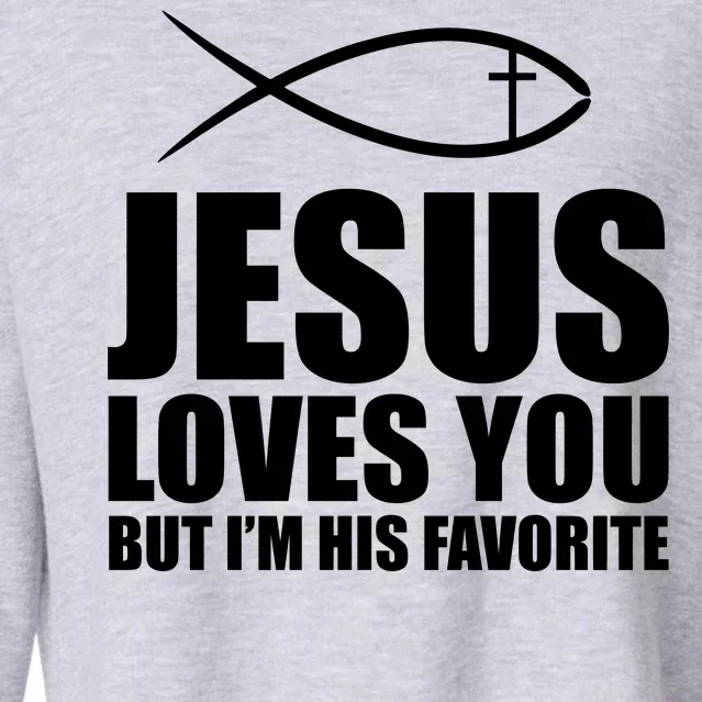 Jesus Loves You Funny Christain Cropped Pullover Crew