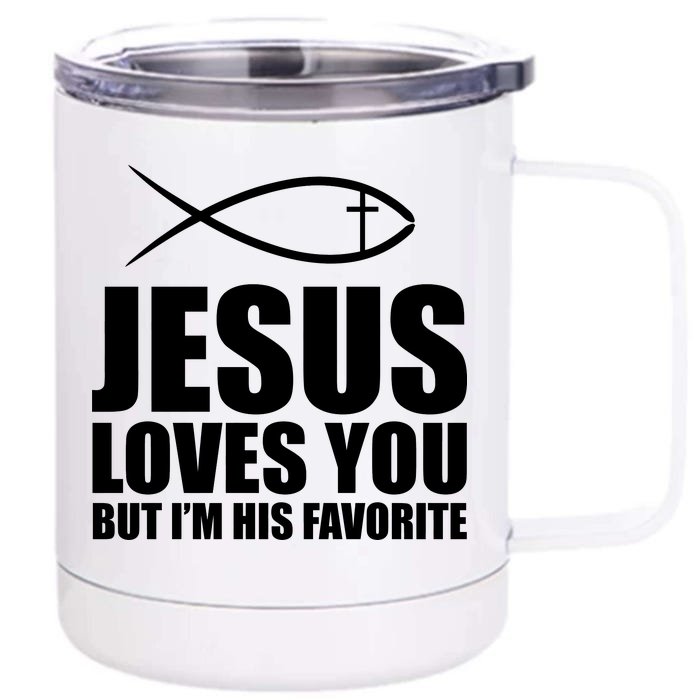 Jesus Loves You Funny Christain Front & Back 12oz Stainless Steel Tumbler Cup