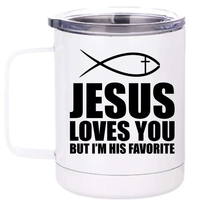 Jesus Loves You Funny Christain Front & Back 12oz Stainless Steel Tumbler Cup