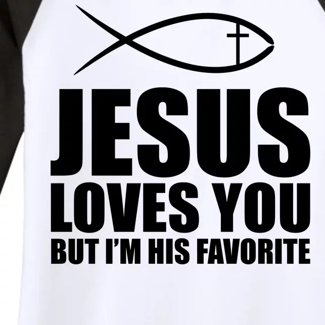 Jesus Loves You Funny Christain Women's Tri-Blend 3/4-Sleeve Raglan Shirt